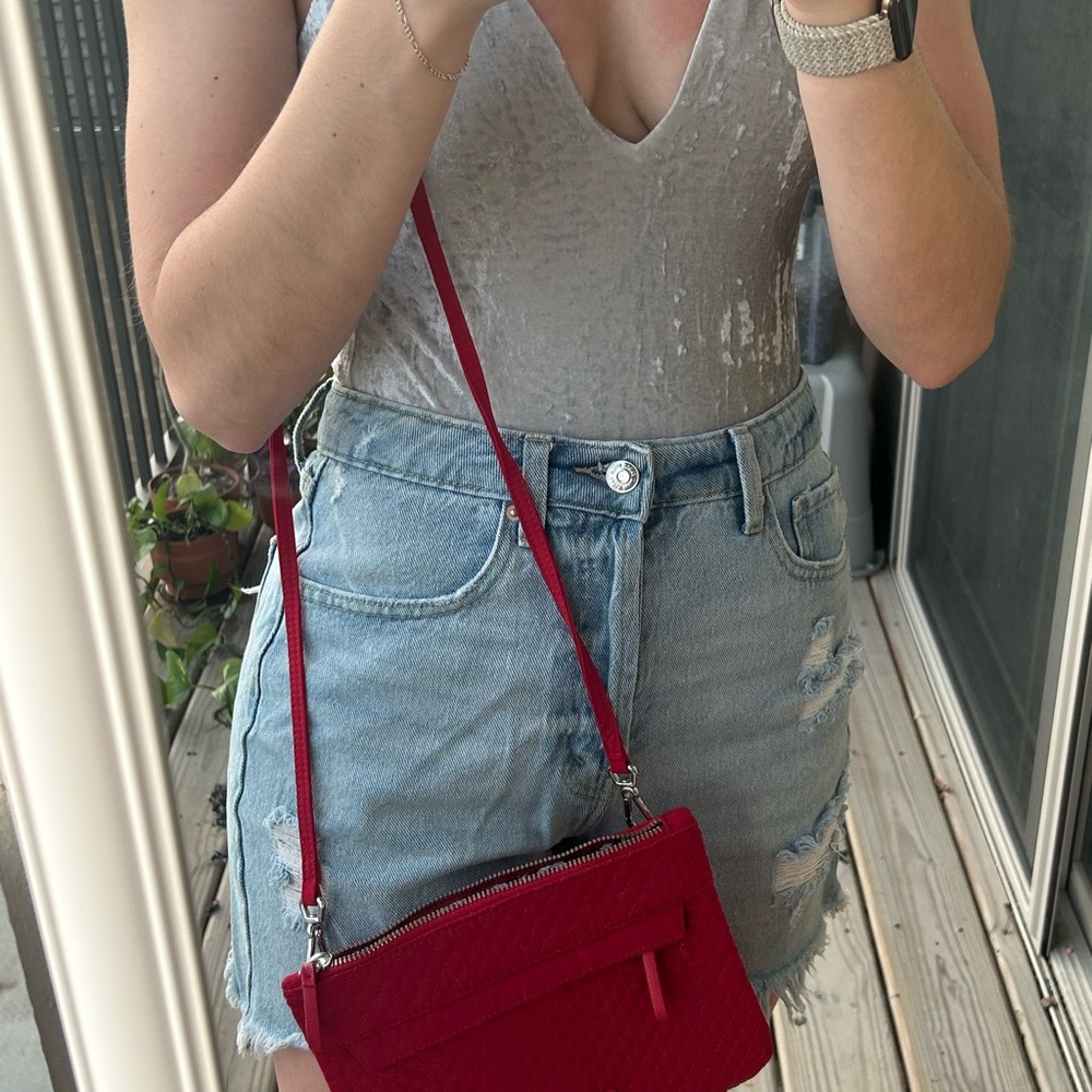 Vera Bradley Red/Floral Crossbody Bag